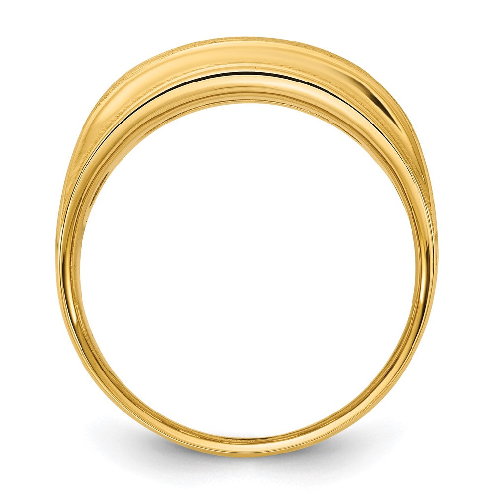 IBGoodman 14k 5 Stone Polished & Brushed Men's Ring Mounting