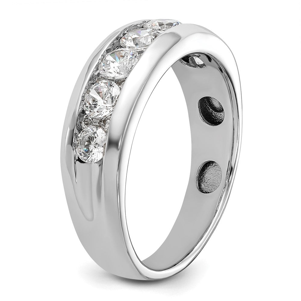 IBGoodman 14k White Gold Polished 7 Stone Men's Ring Mounting