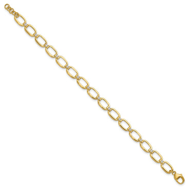 14k 1/2ct Lab Grown Dia VS/SI+ G+ Comp Link 6.75 in w/ .25in ext Bracelet