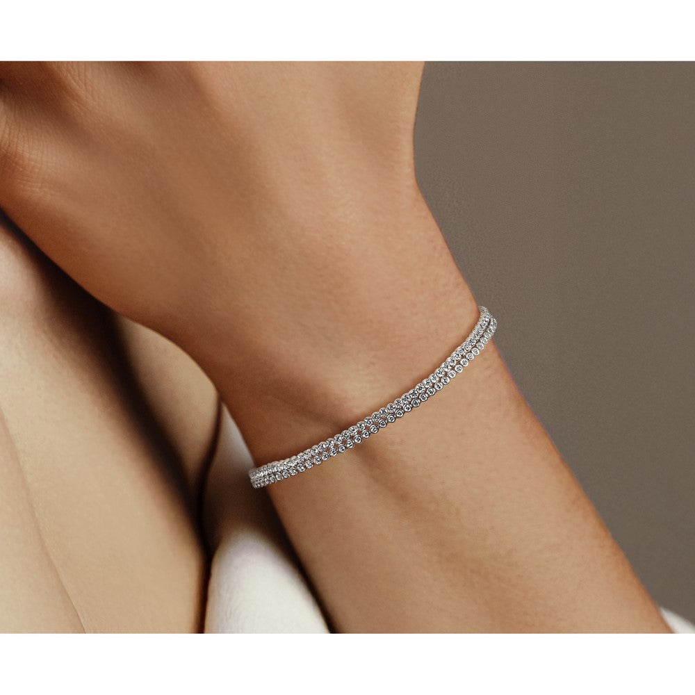 14kw 2 7/8 ct Lab Grown Dia VS/SI+ G+ Comp 7.25in w/ 1in ext Bracelet