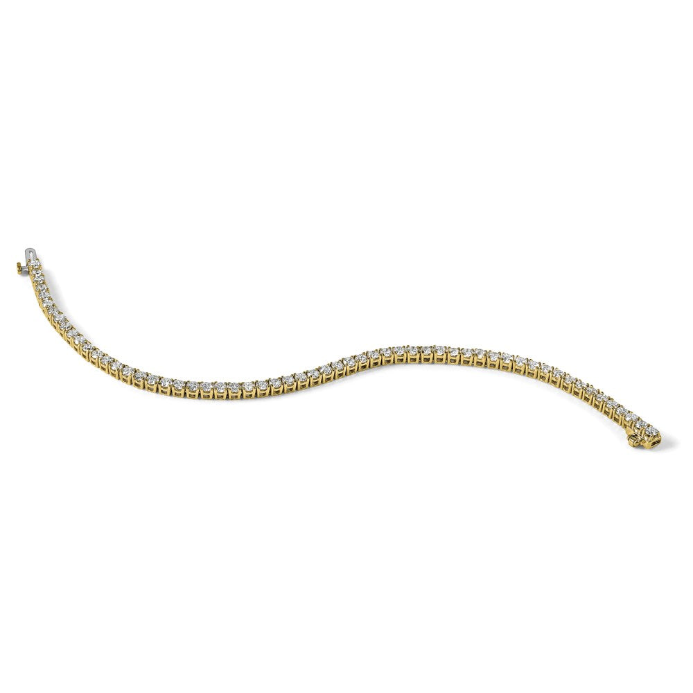14k 5ct Lab Grown Diamond VS+ F+ Complete Tennis Bracelet