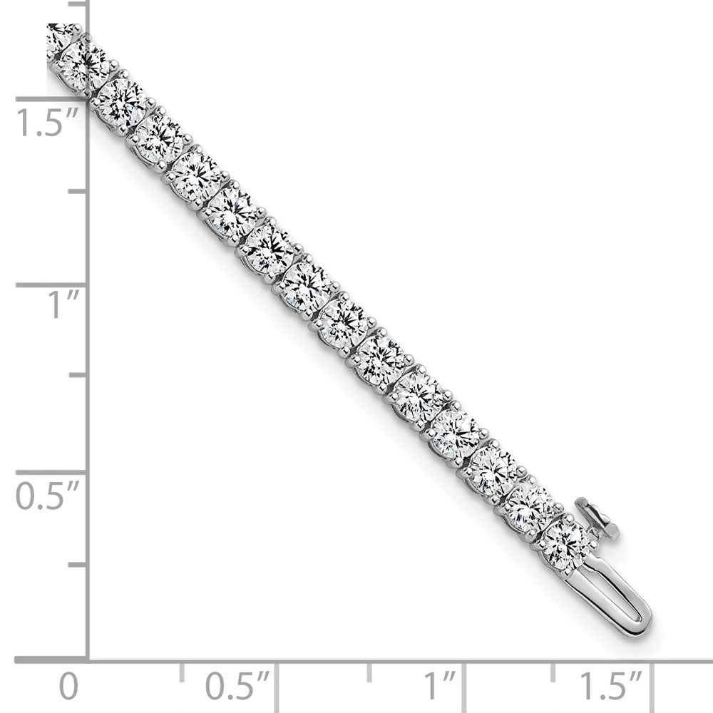 14k White Gold 7ct Lab Grown Dia VS/SI+ G+ Complete Tennis Bracelet