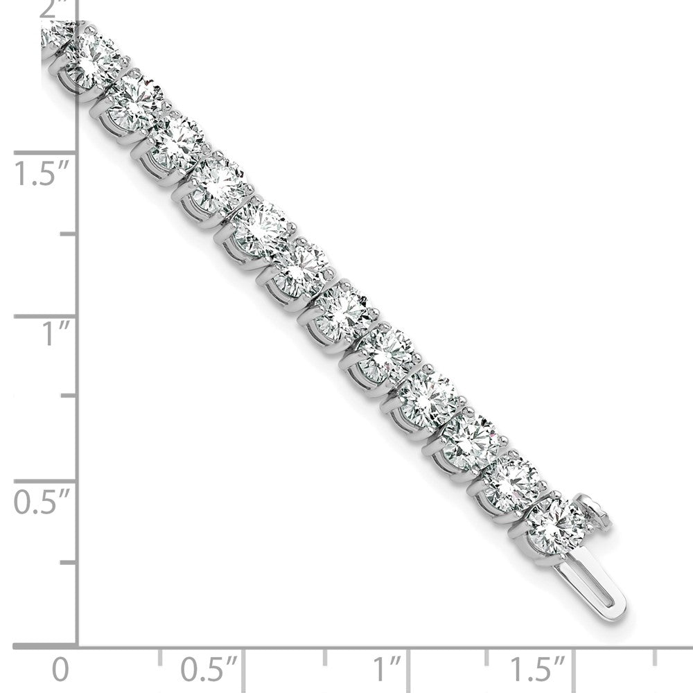 14k White Gold 12 1/2ct Lab Grown Dia VS+ F+ Complete Tennis Bracelet