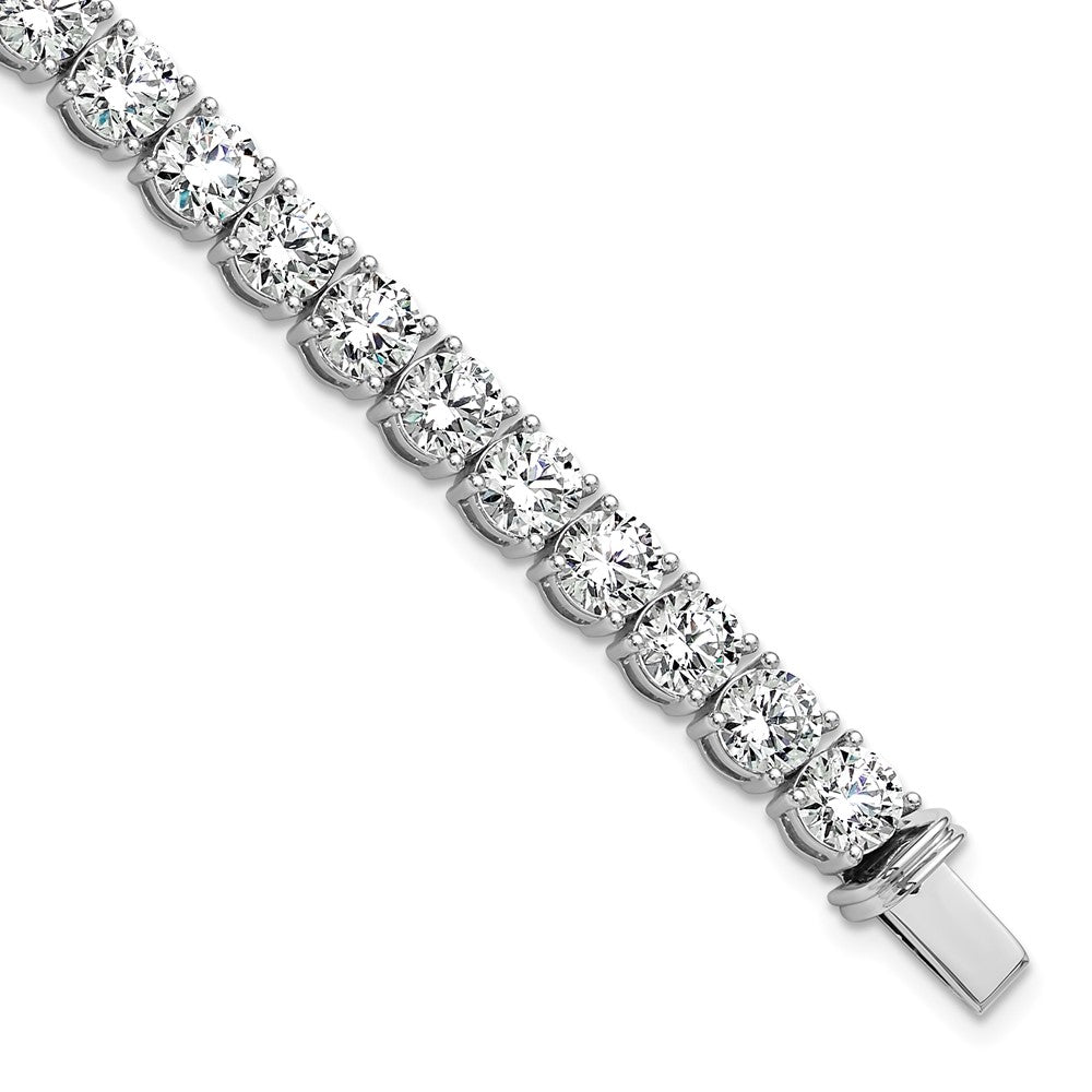 14k White Gold 22 1/2ct Lab Grown Dia VS/SI+ G+ Complete Tennis Bracelet