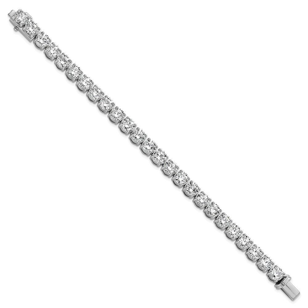 14k White Gold 25ct Lab Grown Dia VS/SI+ G+ Complete Tennis Bracelet