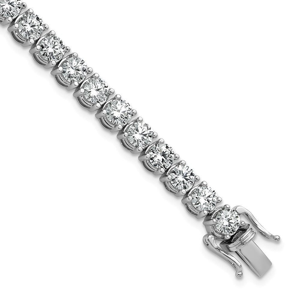 14k White Gold 11 1/8ct Lab Grown Dia VS/SI+ G+ Complete Tennis Bracelet