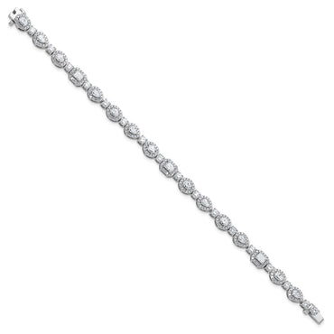 14kw 5 5/8ct Lab Grown Dia VS/SI+ G+ Complete Fashion Tennis Bracelet