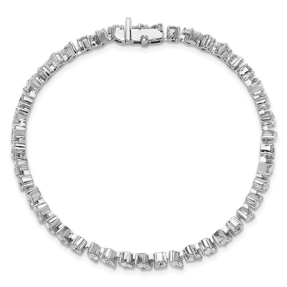 14kw 5 1/3ct Lab Grown Dia VS/SI+ G+ Comp Multiple Shape Tennis Bracelet