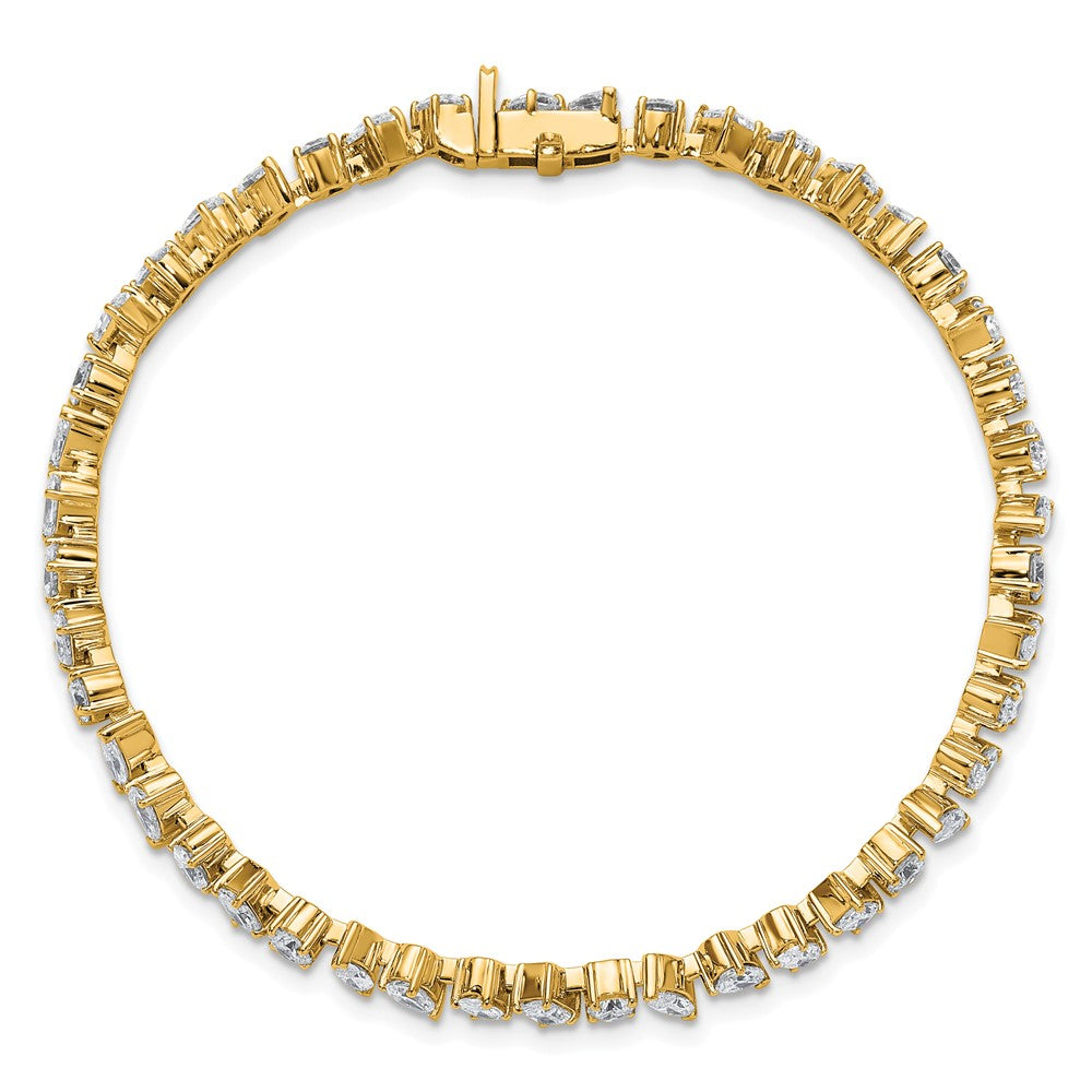 14k 5 1/3ct Lab Grown Dia VS/SI+ G+ Comp Multiple Shape Tennis Bracelet