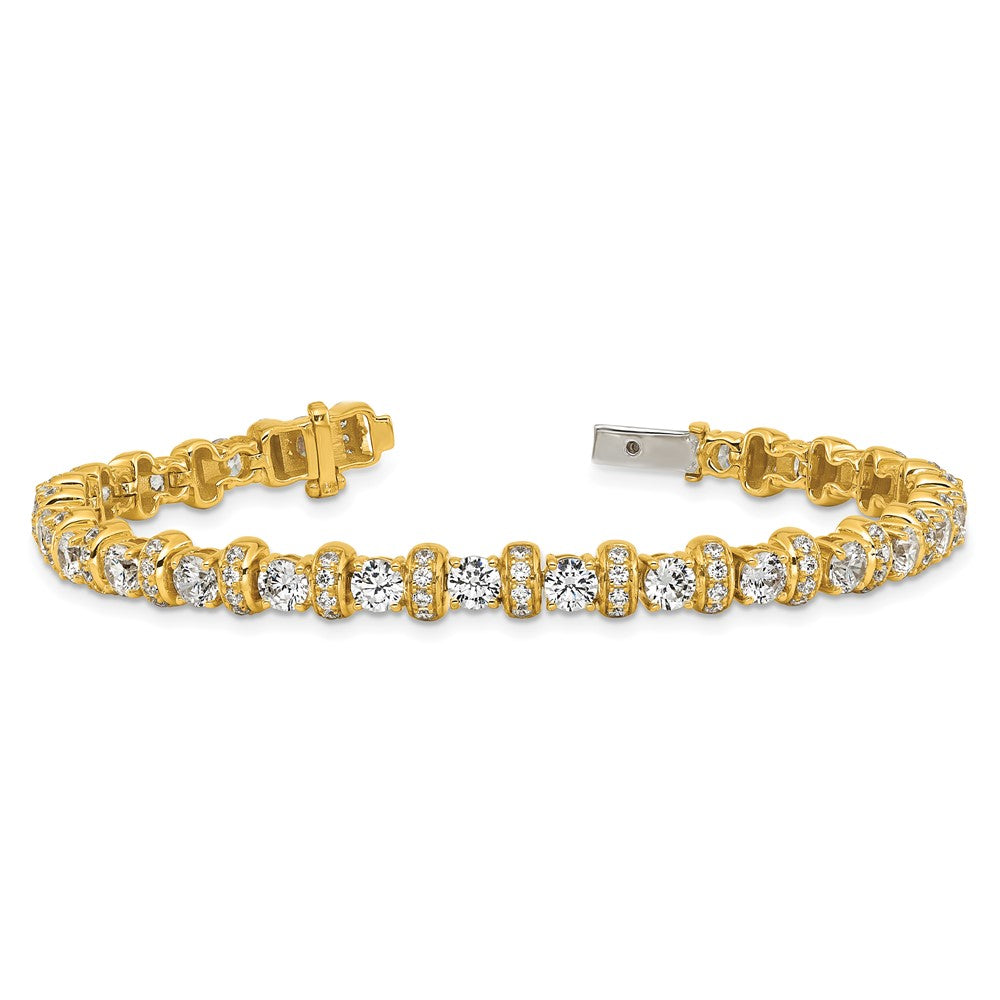 14k 7 3/4ct Lab Grown Diamond VS/SI+ G+ Comp Fashion Tennis Bracelet