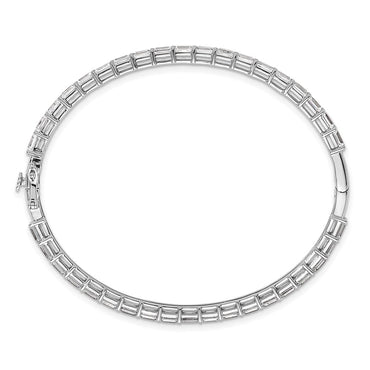 TO 14kw 7 5/8 carat Lab Grown Diamond VS+ F+ 7.5in Complete Bangle