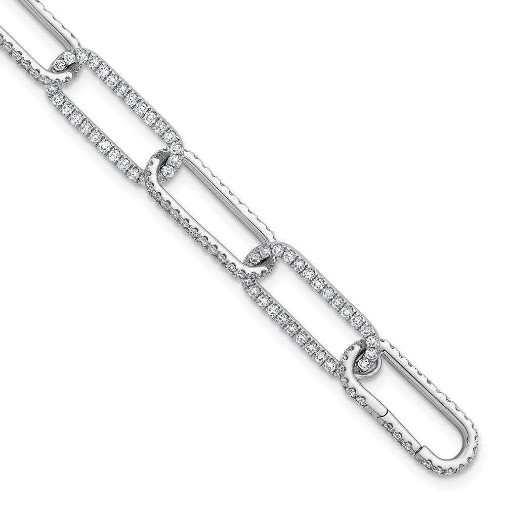 TO 14kw 4ct Lab Grown Diamond VS+ F+ 8in w/1in ext. Comp. Link Bracelet