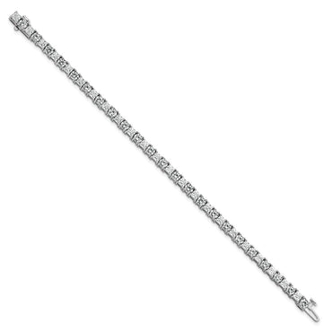 14kw 10ct Lab Grown Dia VS/SI+ G+ Comp Princess/Round Tennis Bracelet