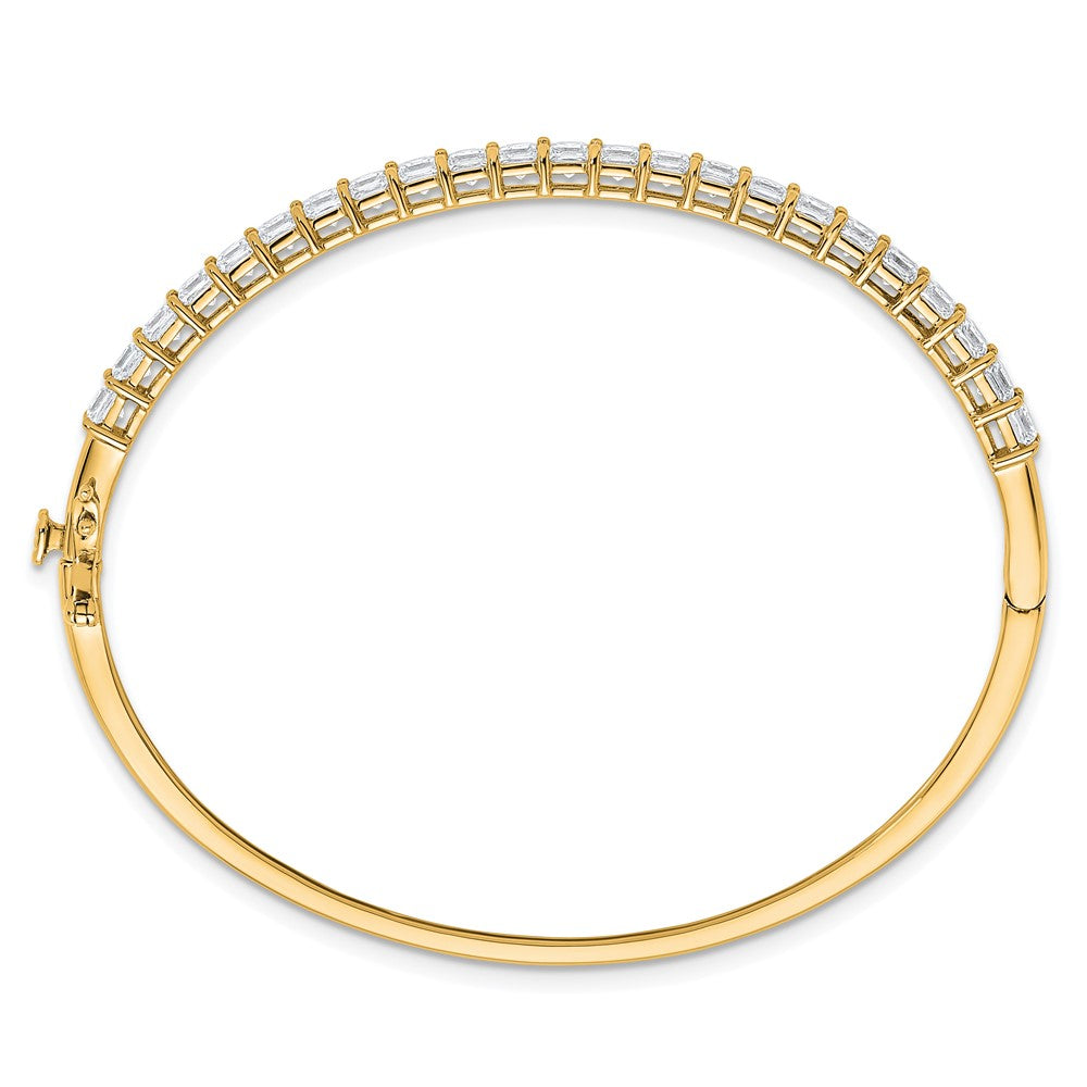 14k 4 1/6ct Lab Grown Diamond VS+ F+ Complete Hinged Bangle