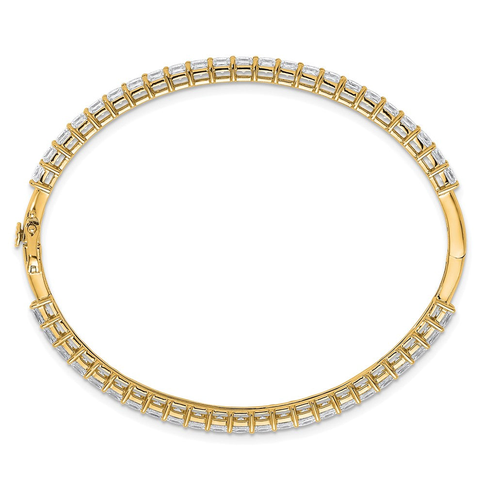 14k 8 1/3ct Lab Grown Diamond VS+ F+ Complete Hinged Bangle
