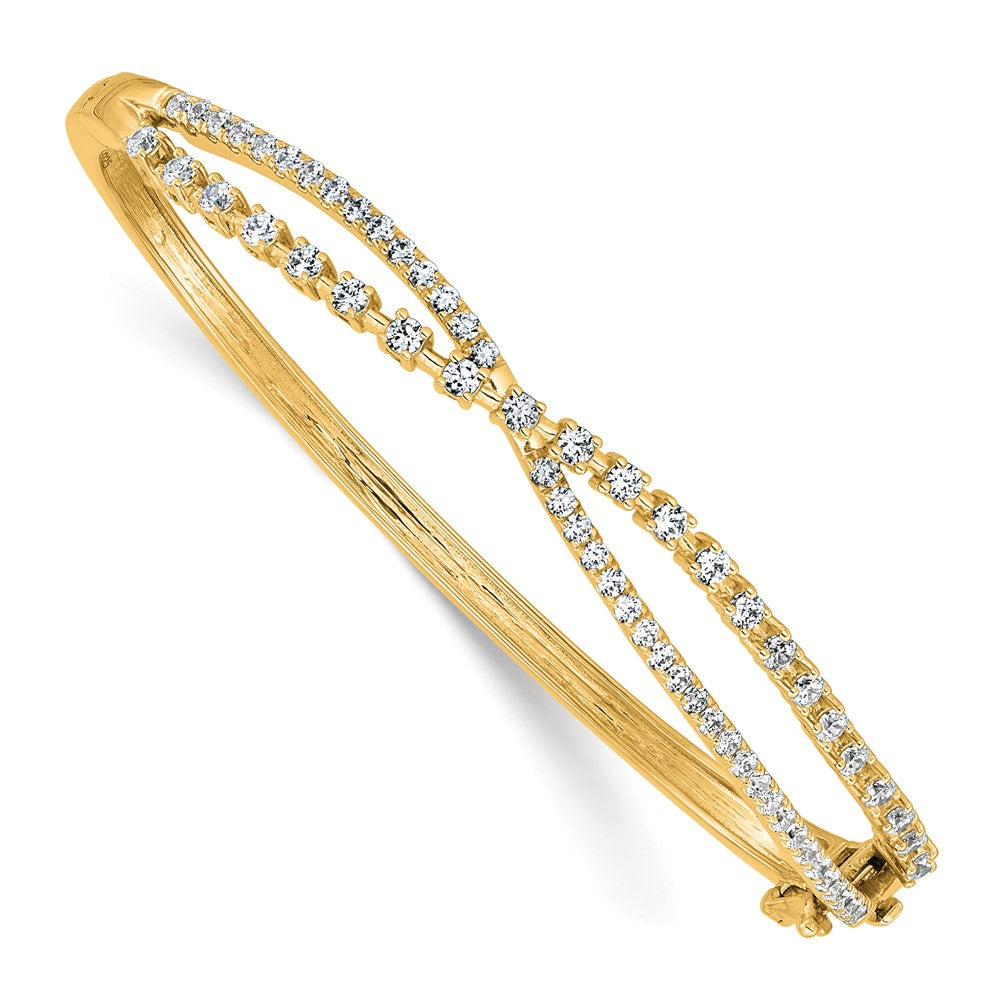 14k 1 3/8ct Lab Grown Diamond VS+ F+ Complete Bangle
