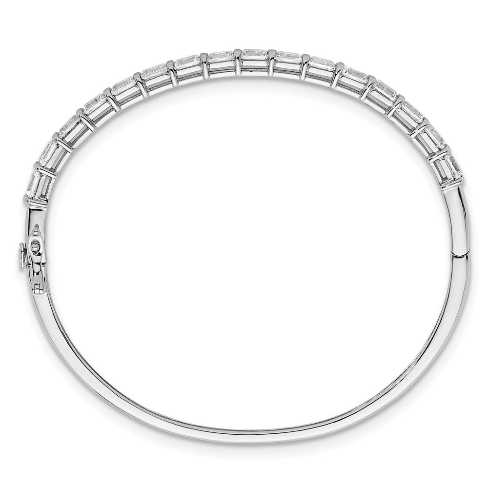 14k White Gold 3 1/4ct Lab Grown Diamond VS+ F+ Complete Bangle