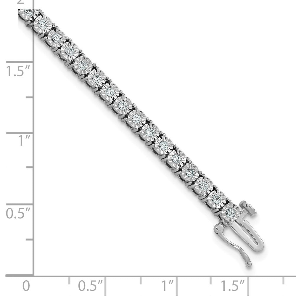 Sterling Silver 1ct Lab Grown Diamond VS/SI+ G+ Comp Tennis Bracelet