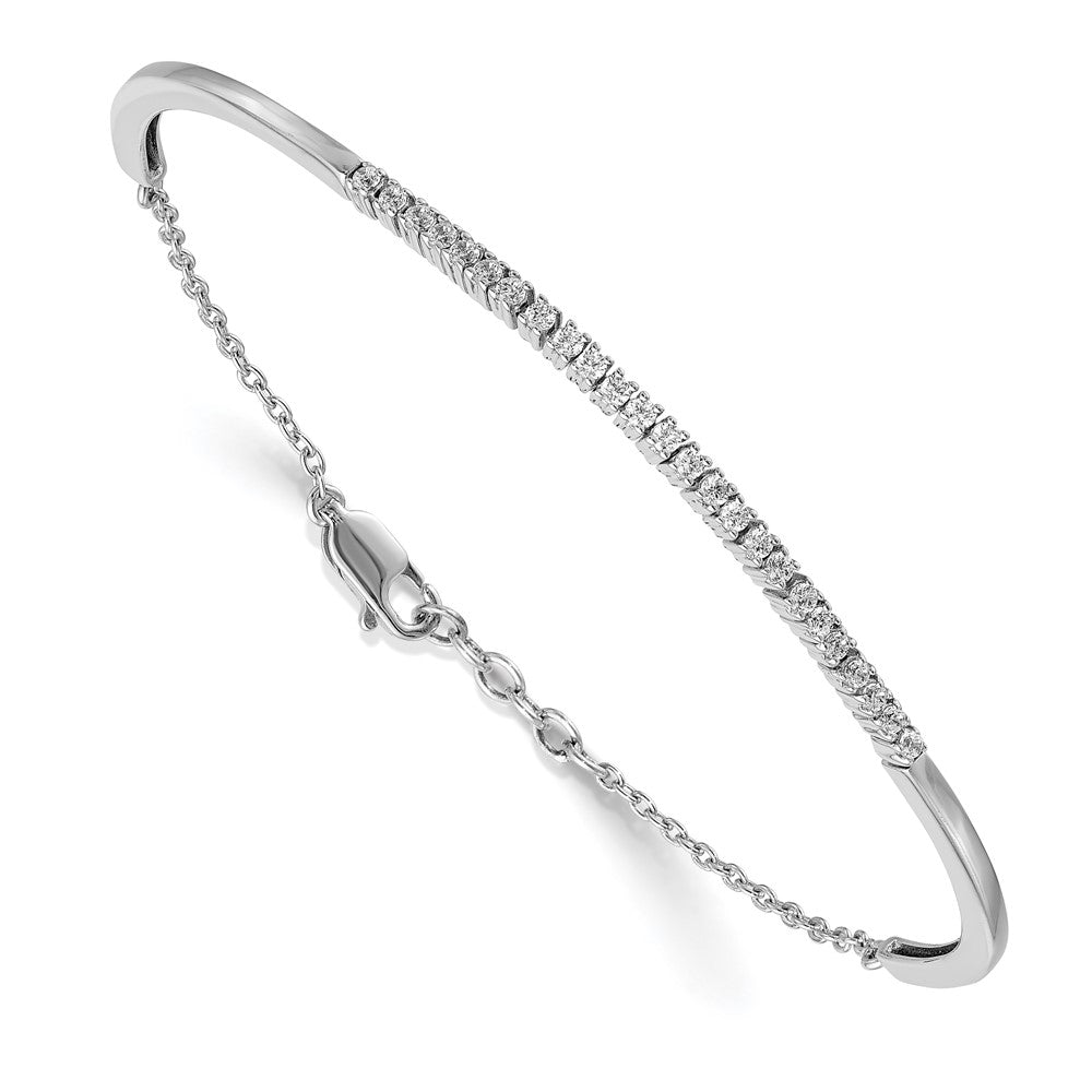 14kw 1/2ct Lab Grown Diamond VS/SI+ G+ Comp Bangle Bracelet