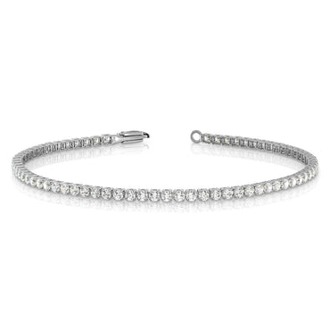 14kw 3 1/5ct Lab Grown Dia VS+ F+ Comp Round Tennis Bracelet
