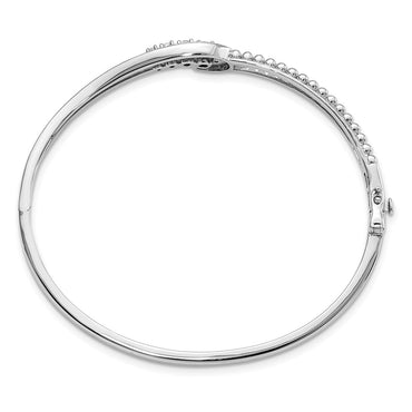 14kw 1/2ct Lab Grown Diamond VS/SI+ G+ Comp Swirl Bangle