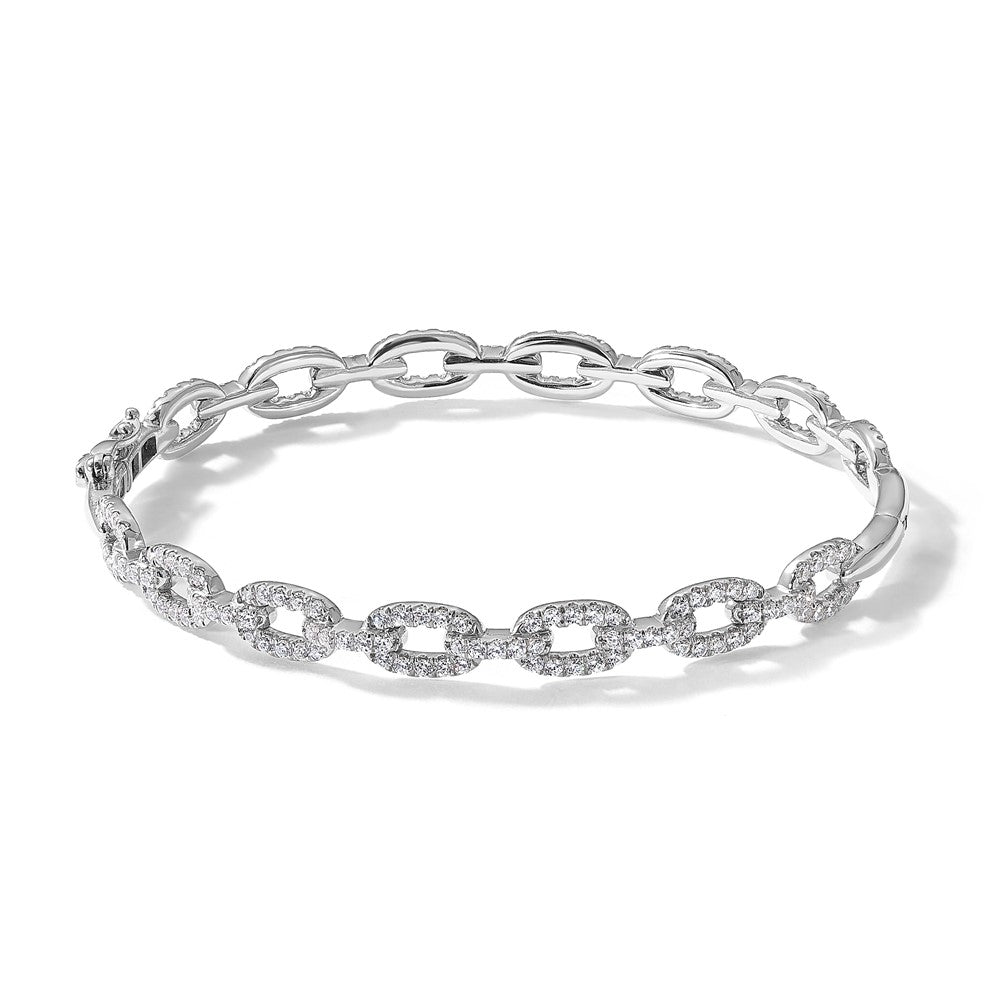 TO 14kw 2 1/6ct Lab Grown DIA. VS+ F+ 7in Comp. Link Bracelet