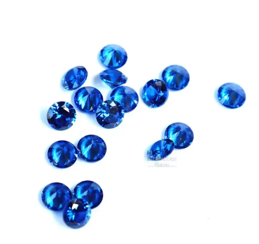 Certified Ceylon Natural Blue Sapphire Round Shape 6mm Loose Gemstone ABC Jewelery