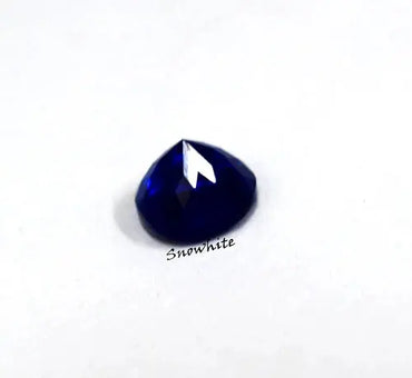 Certified Natural 7 Ct Deep Blue Ceylon Sapphire Round Cut Loose Gemstone ABC Jewelries