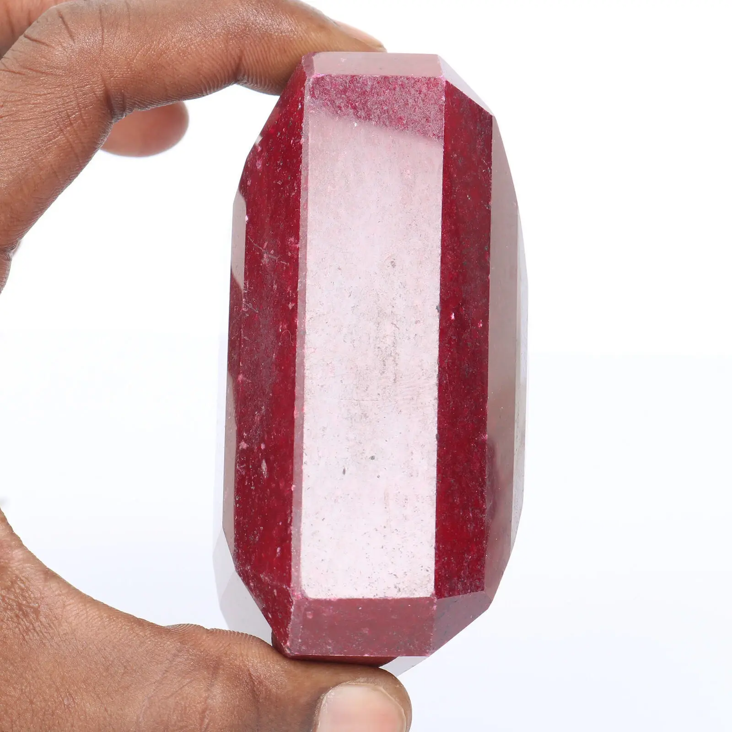 Certified Natural Big Size Red Ruby 2505 Ct. Faceted Emerald Cut Loose Gemstone ABC Jewelery