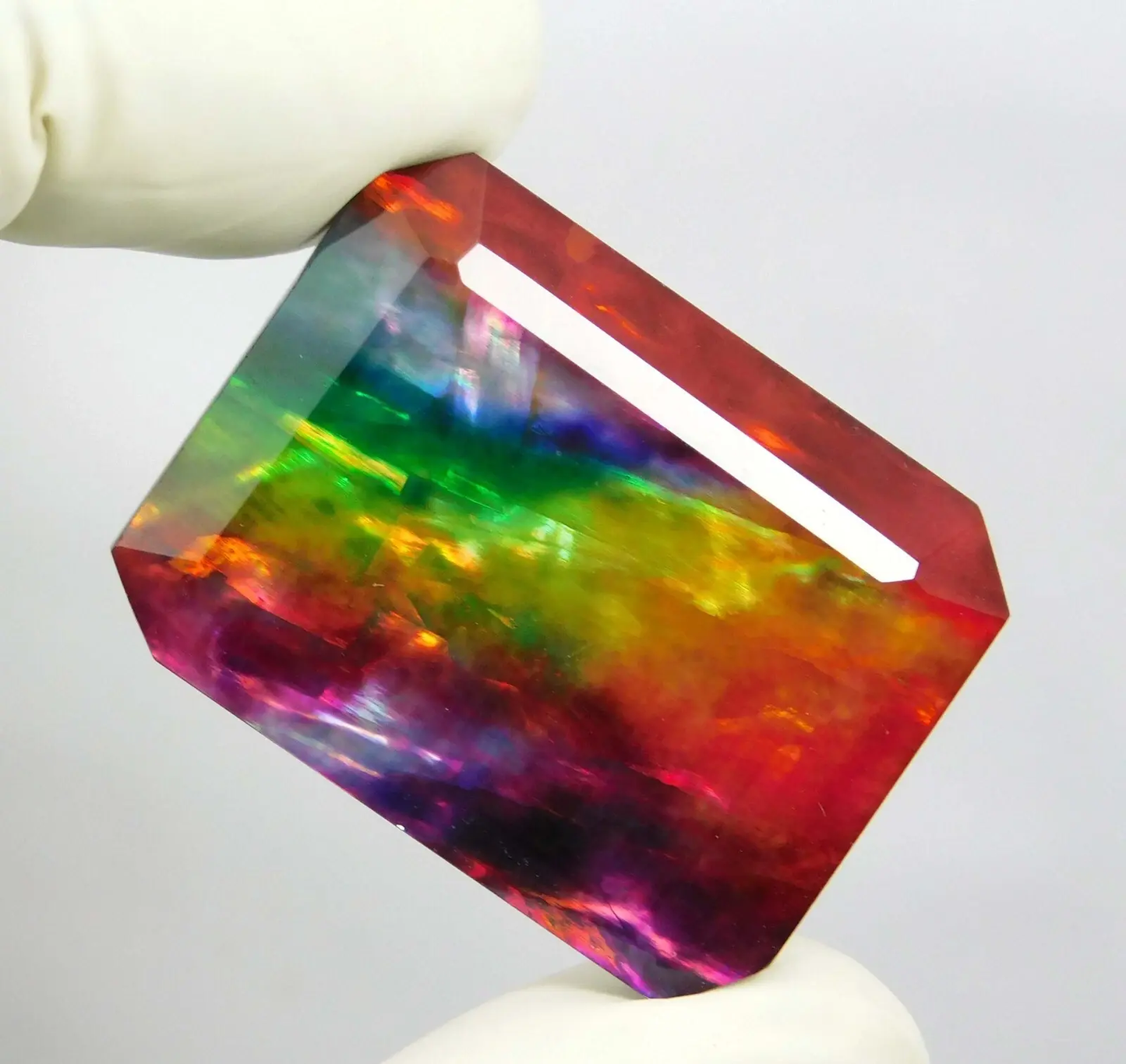Doublet 50.70 Ct Certified Natural Ammolite Opal-Like Organic Loose Gemstone ABC Jewelery