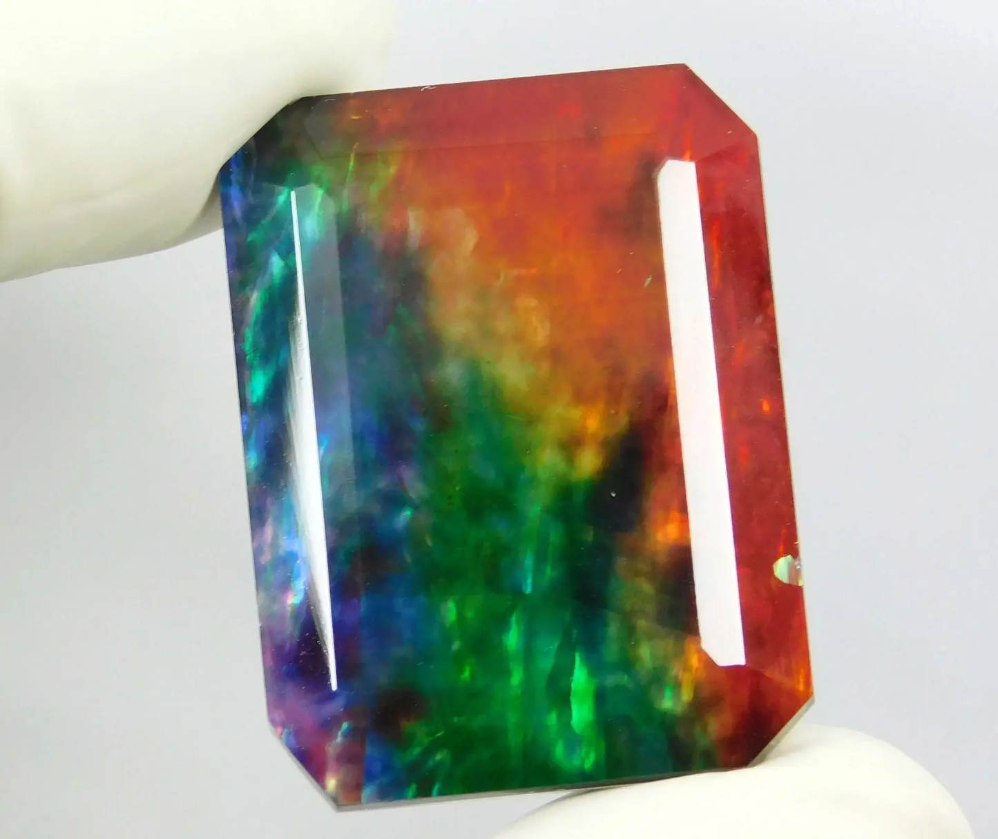 Doublet 50.70 Ct Certified Natural Ammolite Opal-Like Organic Loose Gemstone ABC Jewelery