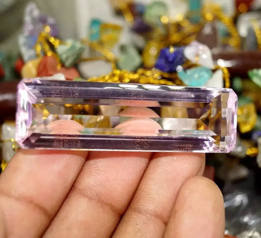 EGL Certified Natural Brazilian 94.35 Ct Pink Emerald Cut Topaz Loose Gemstone ABC Jewelery