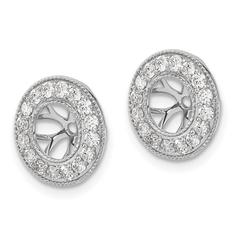 14k White Gold 5/8 ct Lab Grown Diamond VS/SI+ G+ Earring Jacket