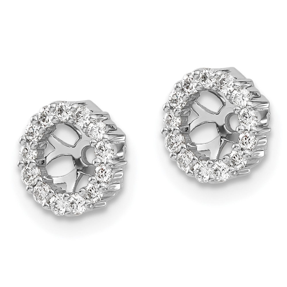 14k White Gold 1/4 ct Lab Grown Diamond VS/SI+ G+ Earring Jacket