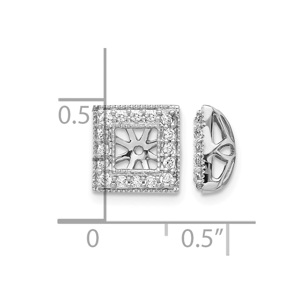 14k White Gold 1/3 ct Lab Grown Diamond VS/SI+ G+ Earring Jacket
