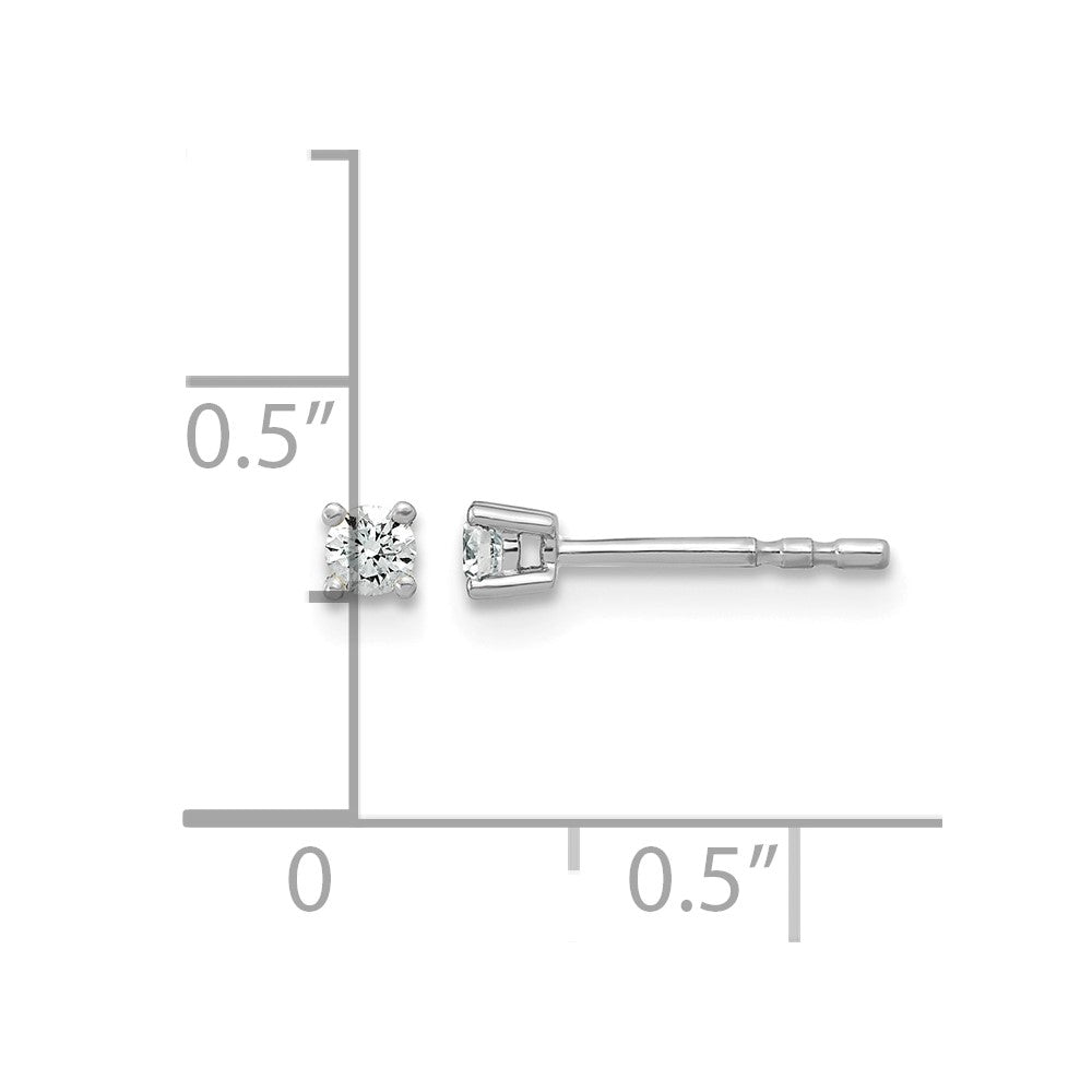 Plat 1/10ct Lab Grown Diamond VS+ F+ Round Comp Stud Earrings