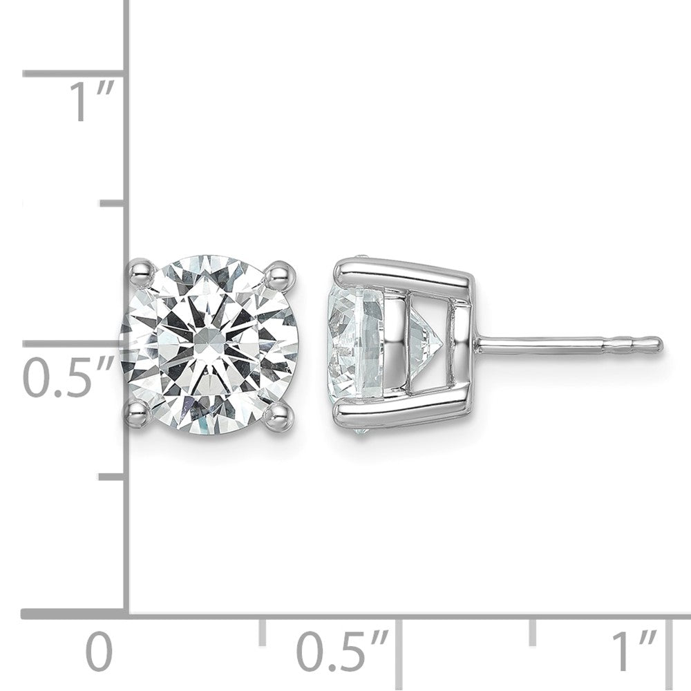 18kw 6ct Lab Grown Diamond VS+ F+ Round Complete Stud Earrings