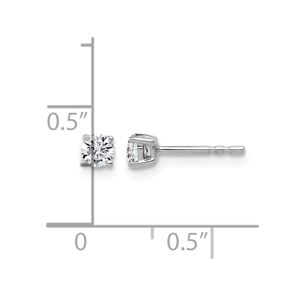 14kw 1/3ct Lab Grown Dia VS/SI+ G+ Round Comp Lightweight Earrings
