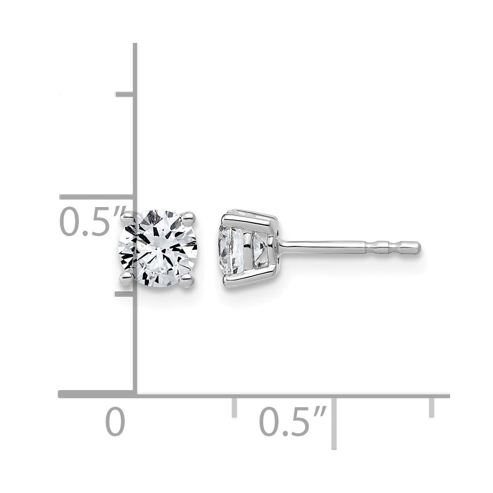 10kw 1ct Lab Grown Diamond VS+ F+ Round Complete Stud Earrings