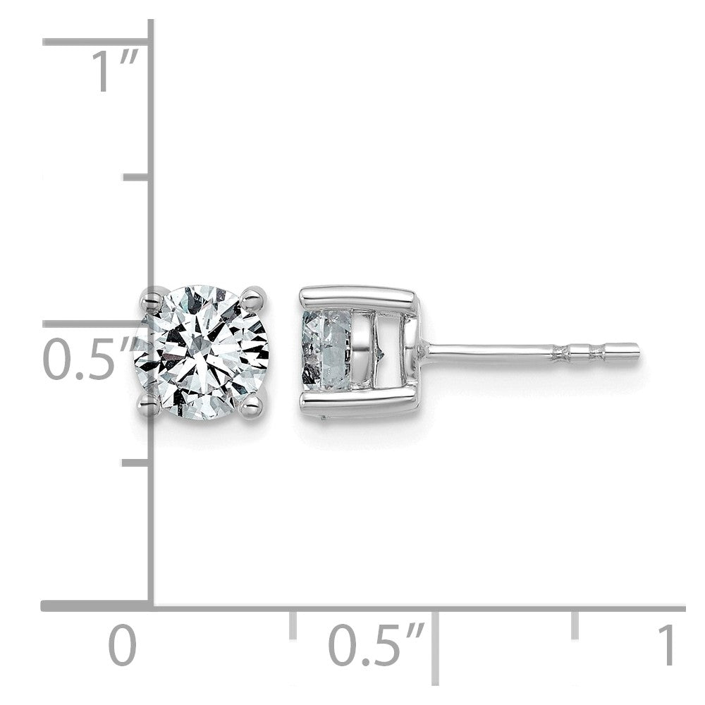 10kw 1 1/2ct Lab Grown Diamond VS+ F+ Round Complete Stud Earrings