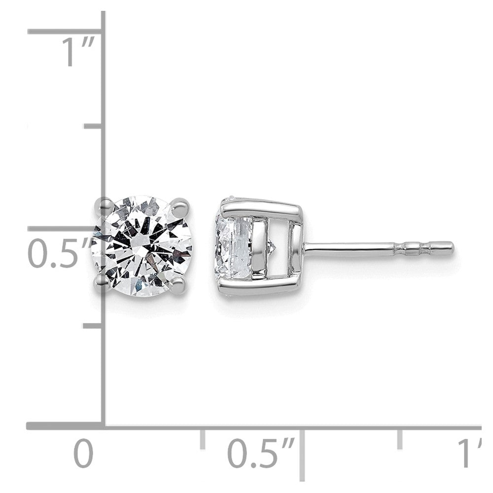 14kw 2ct Lab Grown Diamond VS+ F+ Round Complete Lightweight Earrings