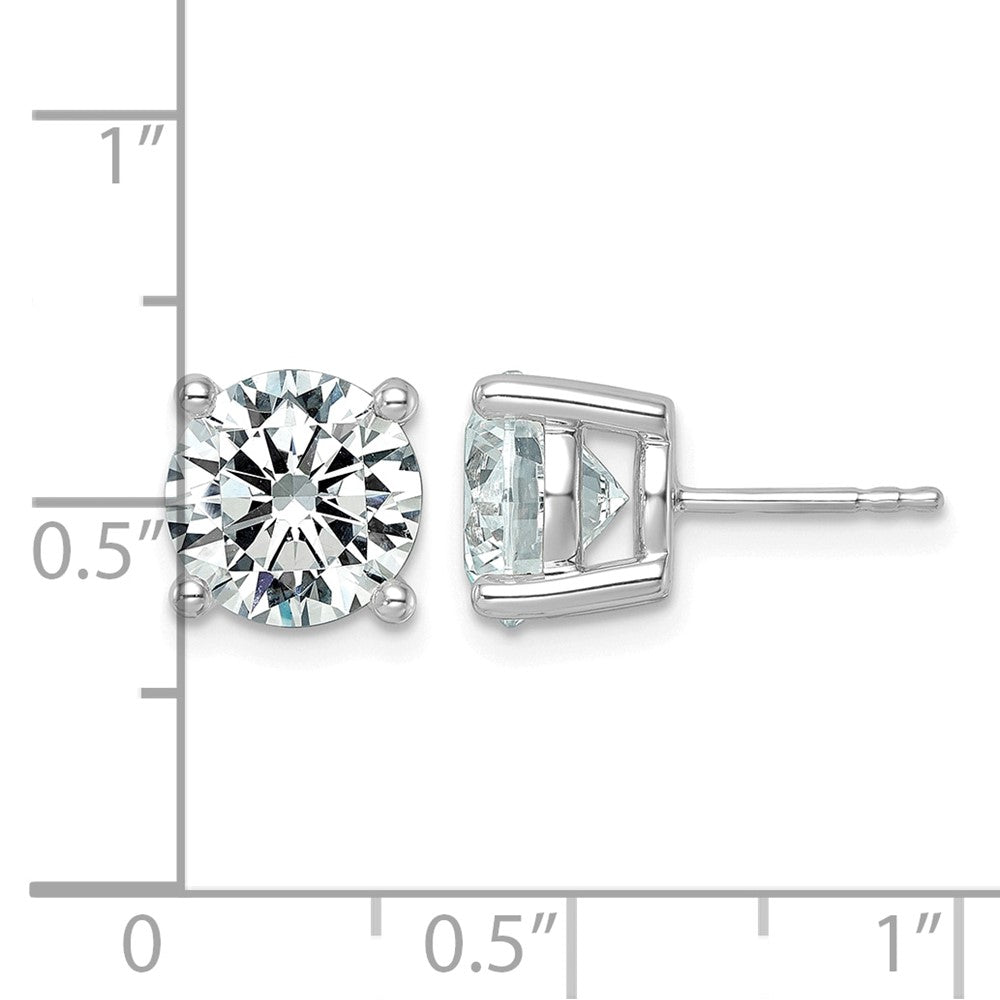 14kw 6ct Lab Grown Diamond VS+ F+ Round Complete Lightweight Earrings
