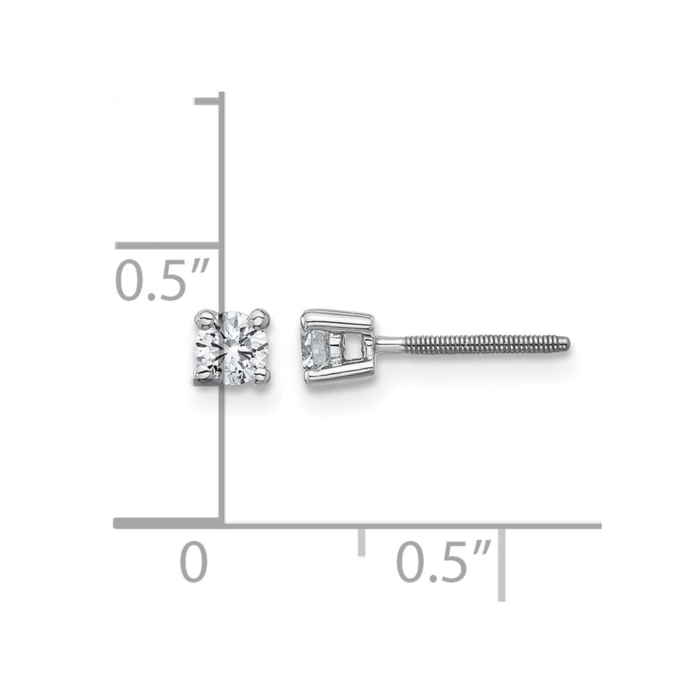 Plat 1/4ct Cert Lab Grown Diamond VS+ F+ Comp Screwback Earrings
