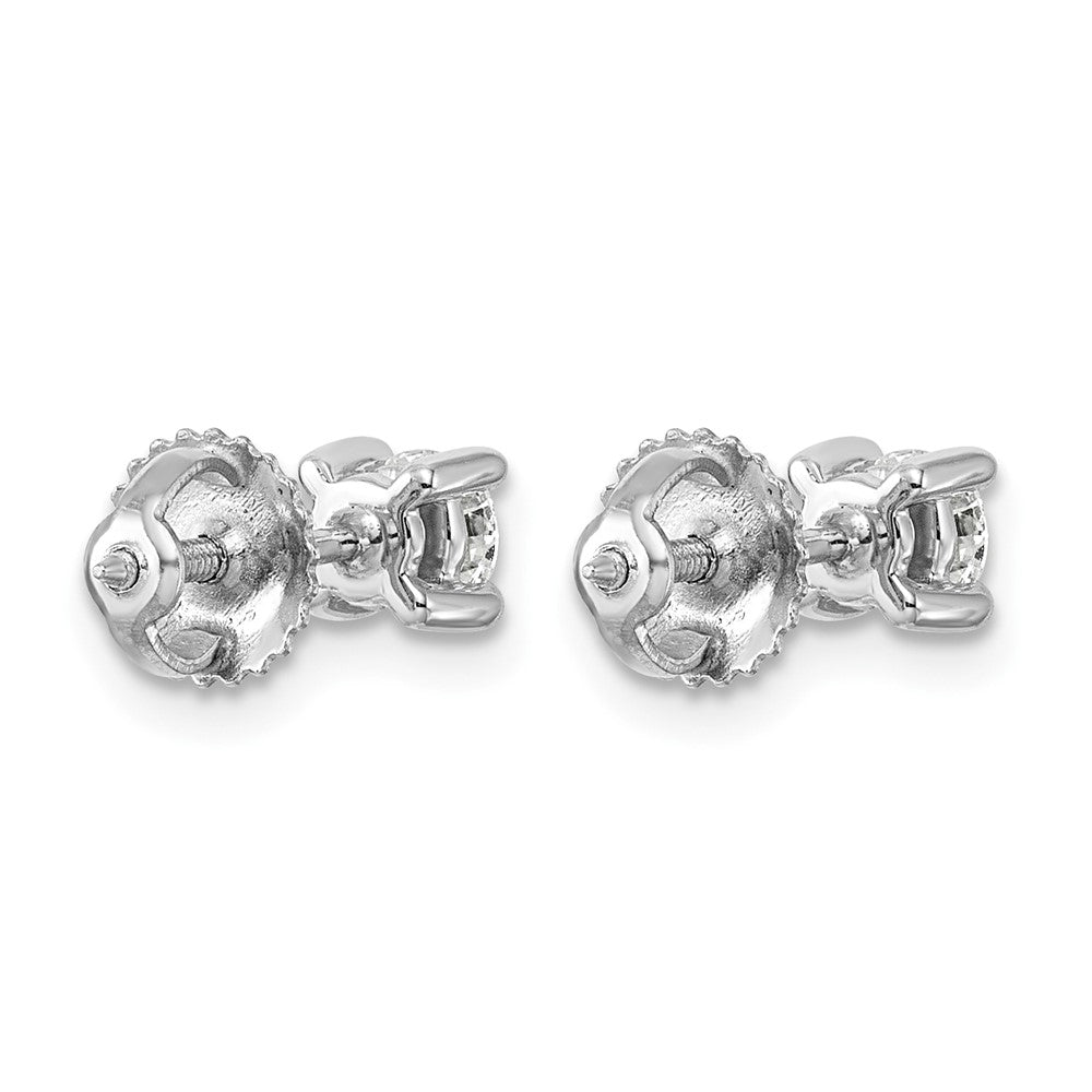 Plat 1/2ct Lab Grown Diamond VS+ F+ Round Complete Screwback Earrings