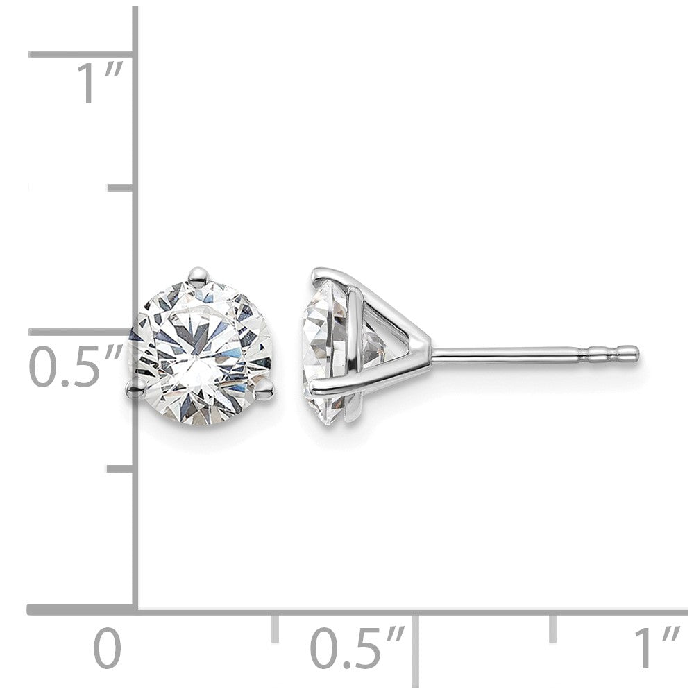 18kw 2ct Lab Grown Diamond VS+ F+ Round Complete Stud Earrings