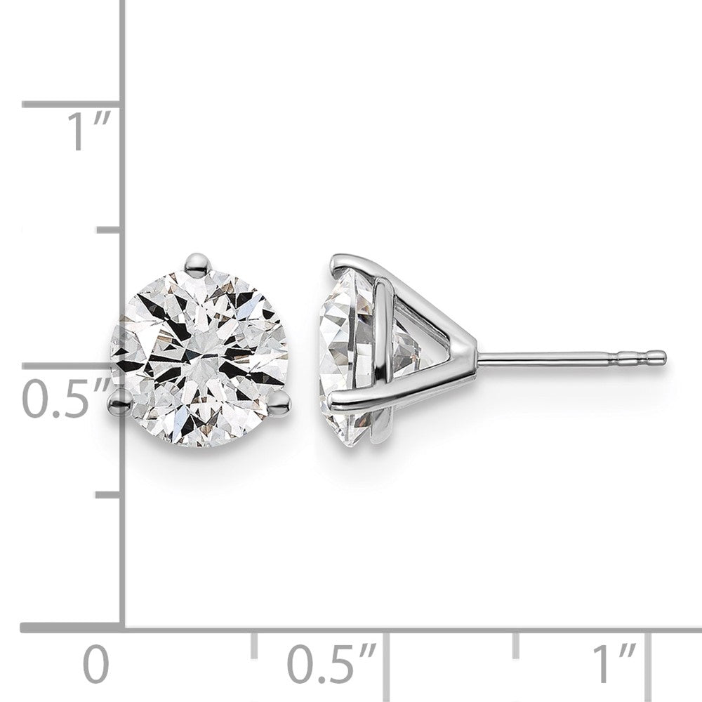 18kw 5ct Lab Grown Diamond VS+ F+ Round Complete Stud Earrings