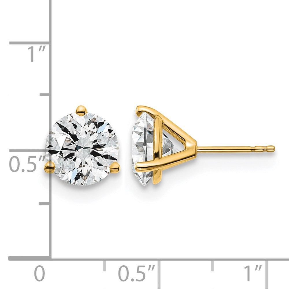 18ky 5ct Lab Grown Diamond VS+ F+ Round Complete Stud Earrings