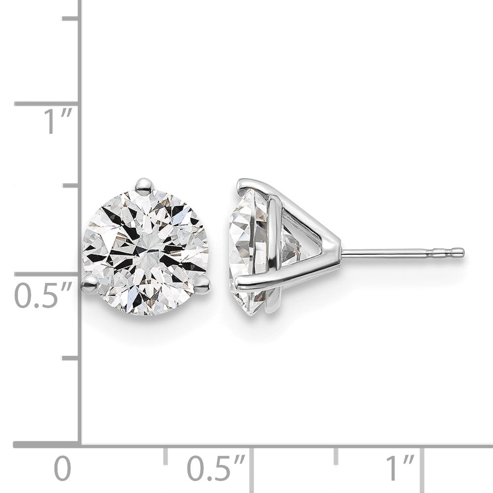 18kw 6ct Lab Grown Diamond VS+ F+ Round Complete Stud Earrings