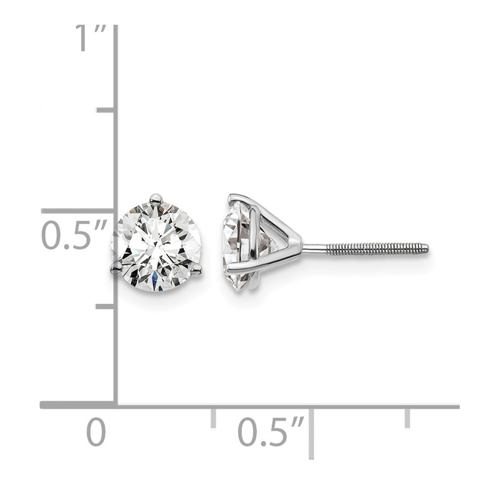 18kw 1 1/2ct Lab Grown Diamond VS+ F+ Complete Screwback Earrings