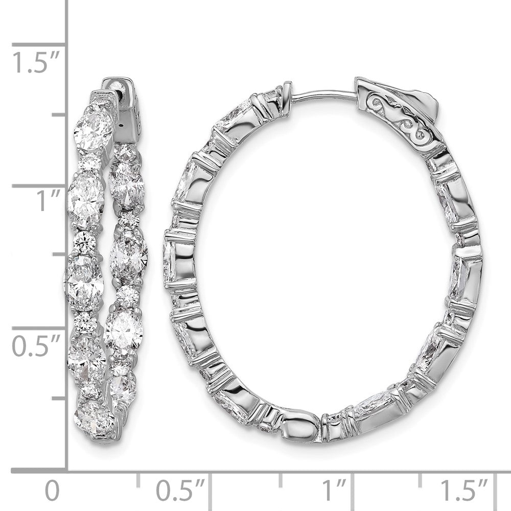 14kw 5 1/4ct Lab Grown Dia VS/SI+ G+ Oval&Round Comp In/Out Hoops